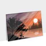 Waldsee Hirsch & Mond – Acryglasplatte