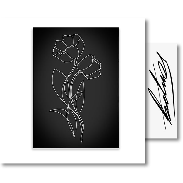 Flowers Line Art – POSTER (A3)