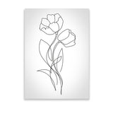 Flowers Line Art – POSTER (A3)