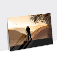 Shop Vorschaubild Illustration Ausblick & Berge auf einer Acrylglasplatte gedruckt