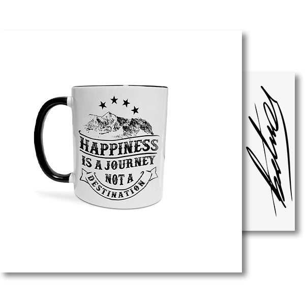 Happiness is a Journey – Tasse (Standard - Schwarz)