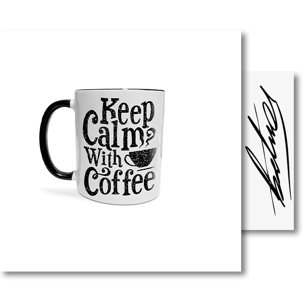 Keep calm with Coffee – Tasse (Standard - Schwarz)