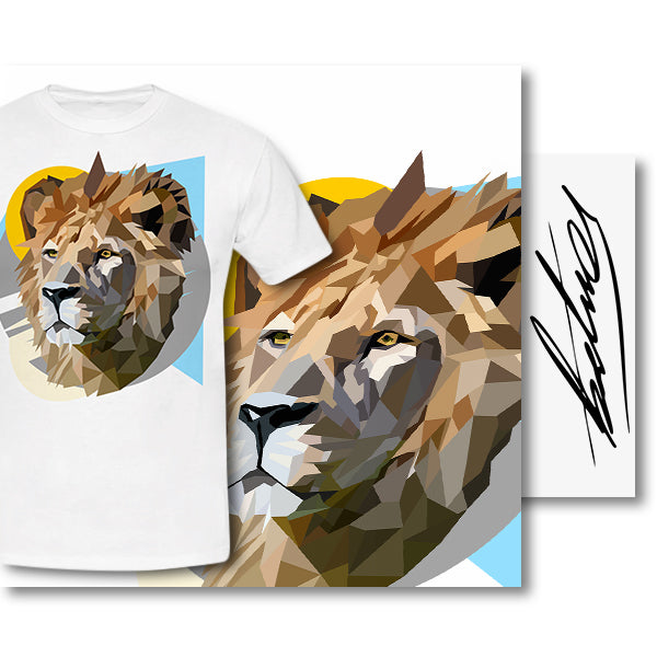 T-Shirt – Löwe Mosaik