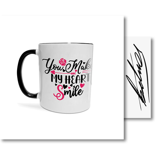 You make my Heart smile – Tasse (Standard - Schwarz)