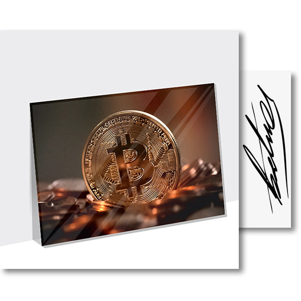 Bitcoin (Digital Art) – Acrylglasplatte