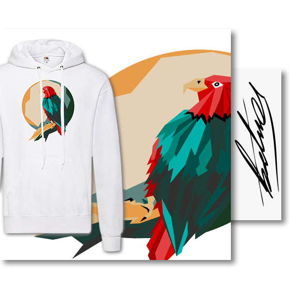 Hoodie (Unisex) – Papagei Art